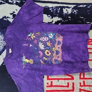 VTG Hummingbird puff print Single stitch